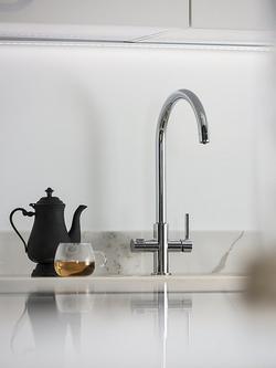Pronteau by Abode Prothia Swan Slimline 3-in-1 Instant Steaming Hot Water Single Lever Kitchen Tap - view 2, Chrome
