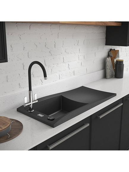 Abode Swich Round GAC Soft Water Filter Tap Converter - view 2, Matt Black