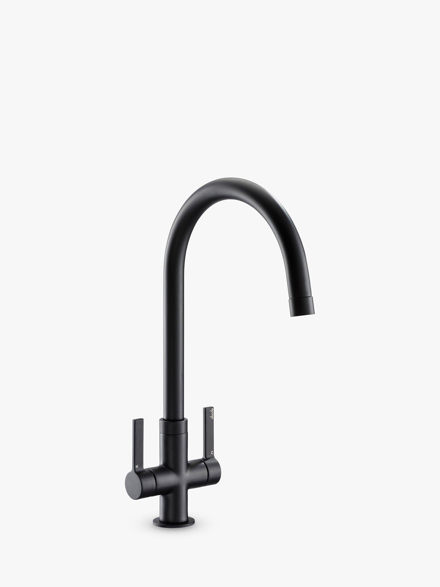Abode Pico 2 Lever Monobloc Kitchen Tap, Matt Black
