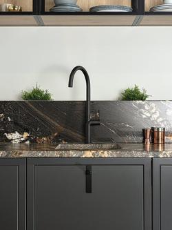 Abode Tubist Single Lever Kitchen Mixer Tap - view 2, Matt Black