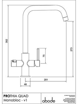 Pronteau by Abode Prothia Quad Slimline 3-in-1 Instant Steaming Hot Water Single Lever Kitchen Tap - view 2, Urban Copper