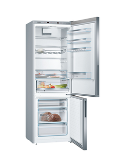 Bosch Series 6 Freestanding 70/30 Fridge Freezer, KGE49AICAG, KGE49AWCAG - view 2, Stainless Steel