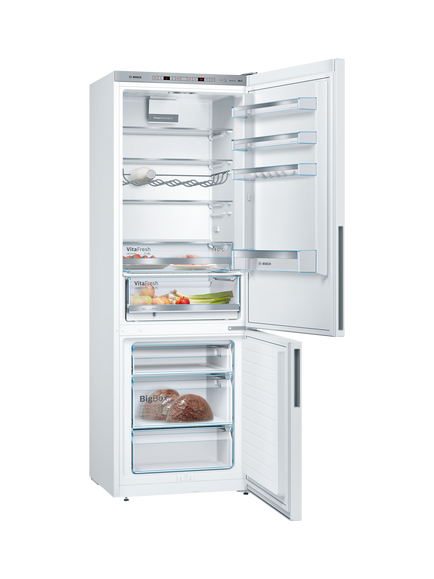 Bosch Series 6 Freestanding 70/30 Fridge Freezer, KGE49AICAG, KGE49AWCAG - view 2, White