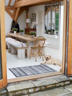 Turtle Mat Stripe Runner Door Mat - view 2, Slate