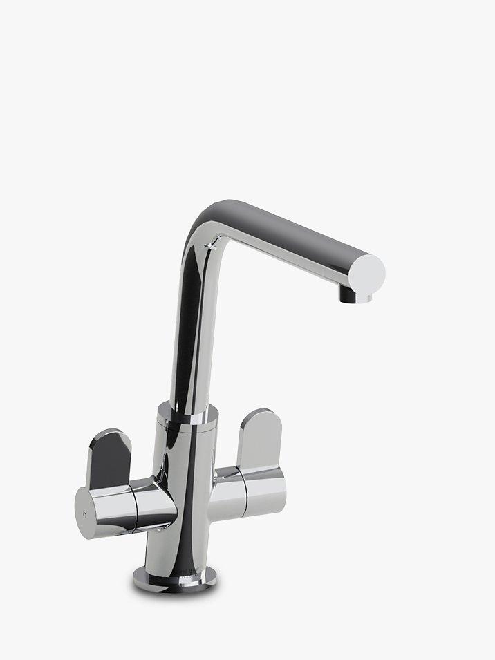 John Lewis Flare 2 Lever Kitchen Tap, Chrome