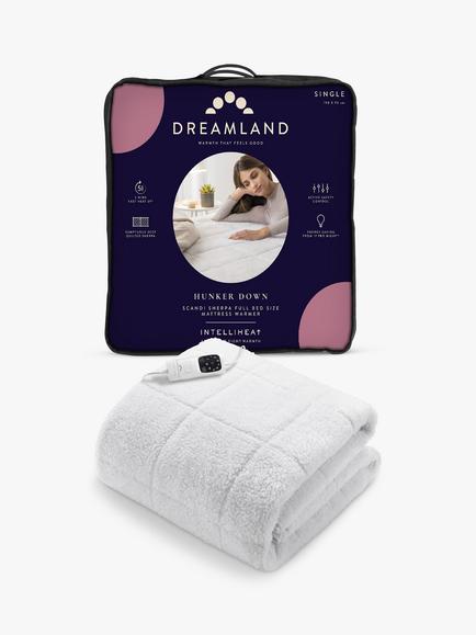 Dreamland Sherpa Electric Underblanket, White, White