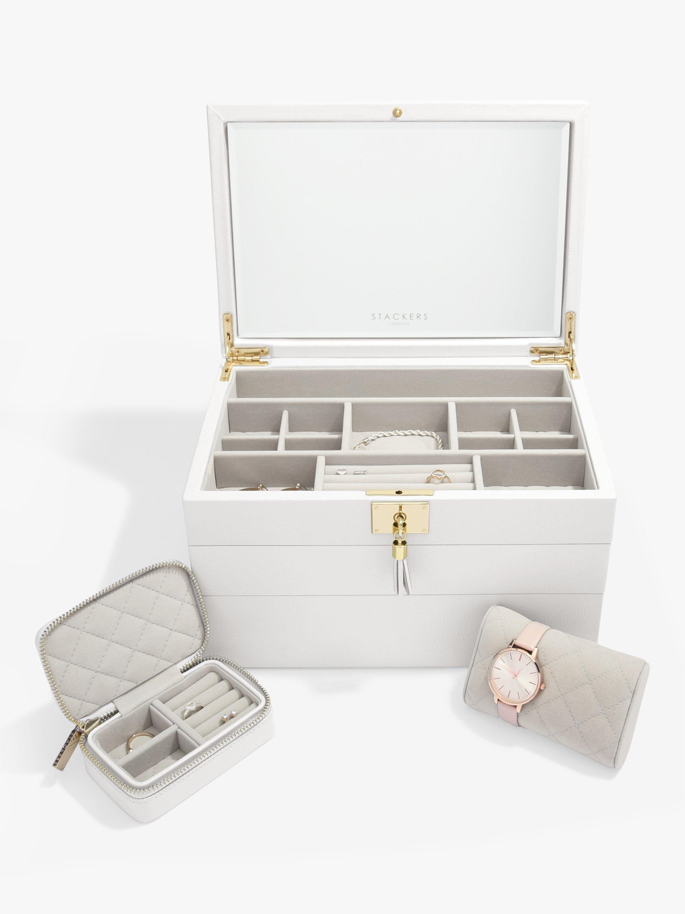 Stackers 3 Set Jewellery Box, White