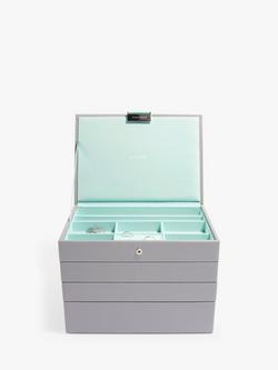 Stackers Classic 4 Layer Jewellery Box, Grey