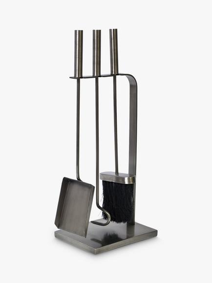 Ivyline Fireside Set, Pewter - view 2, Pewter