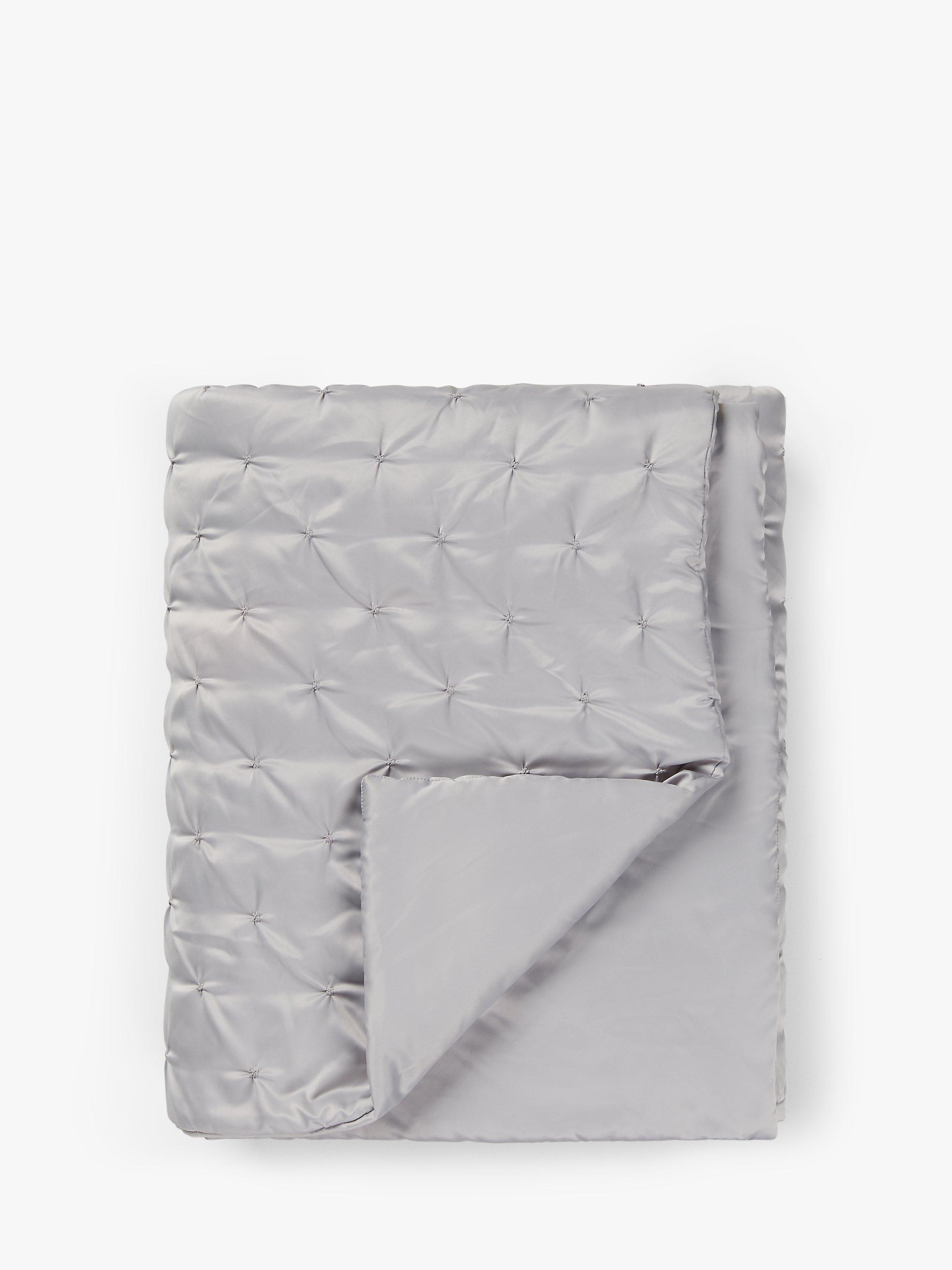 John Lewis Ella Origami Bedspread, Silver