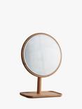 Gallery Direct Kingham Oak Wood Dressing Table Mirror & Tray, 46cm, Natural