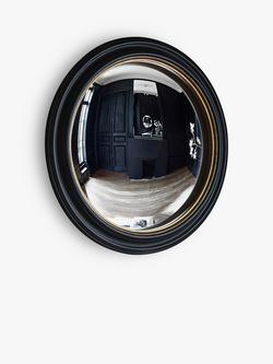 Gallery Direct Rockbourne Round Wood Frame Wall Mirror, 63cm, Black, Black