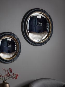 Gallery Direct Rockbourne Round Wood Frame Wall Mirror, 63cm, Black - view 2, Black