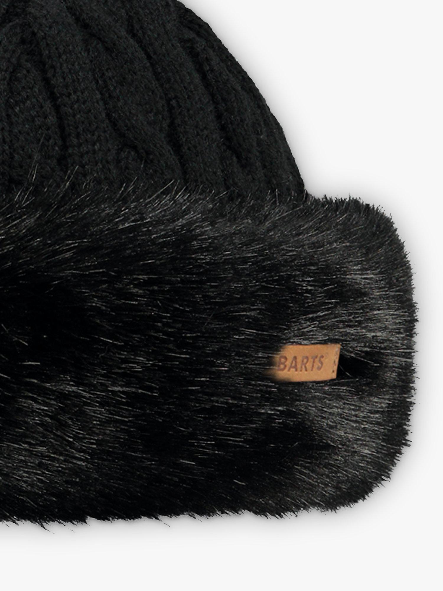 Product image 2 of 2, which shows Barts Faux Fur Cable Bandhat, One Size, Black