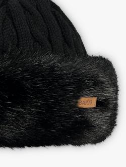 Barts Faux Fur Cable Bandhat, One Size - view 2, Black