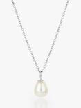 Claudia Bradby Freshwater Pearl Pendant Necklace, Silver/White