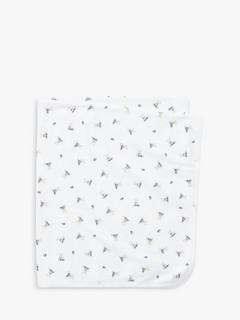 Ralph Lauren Baby Bear Blanket, White/Blue