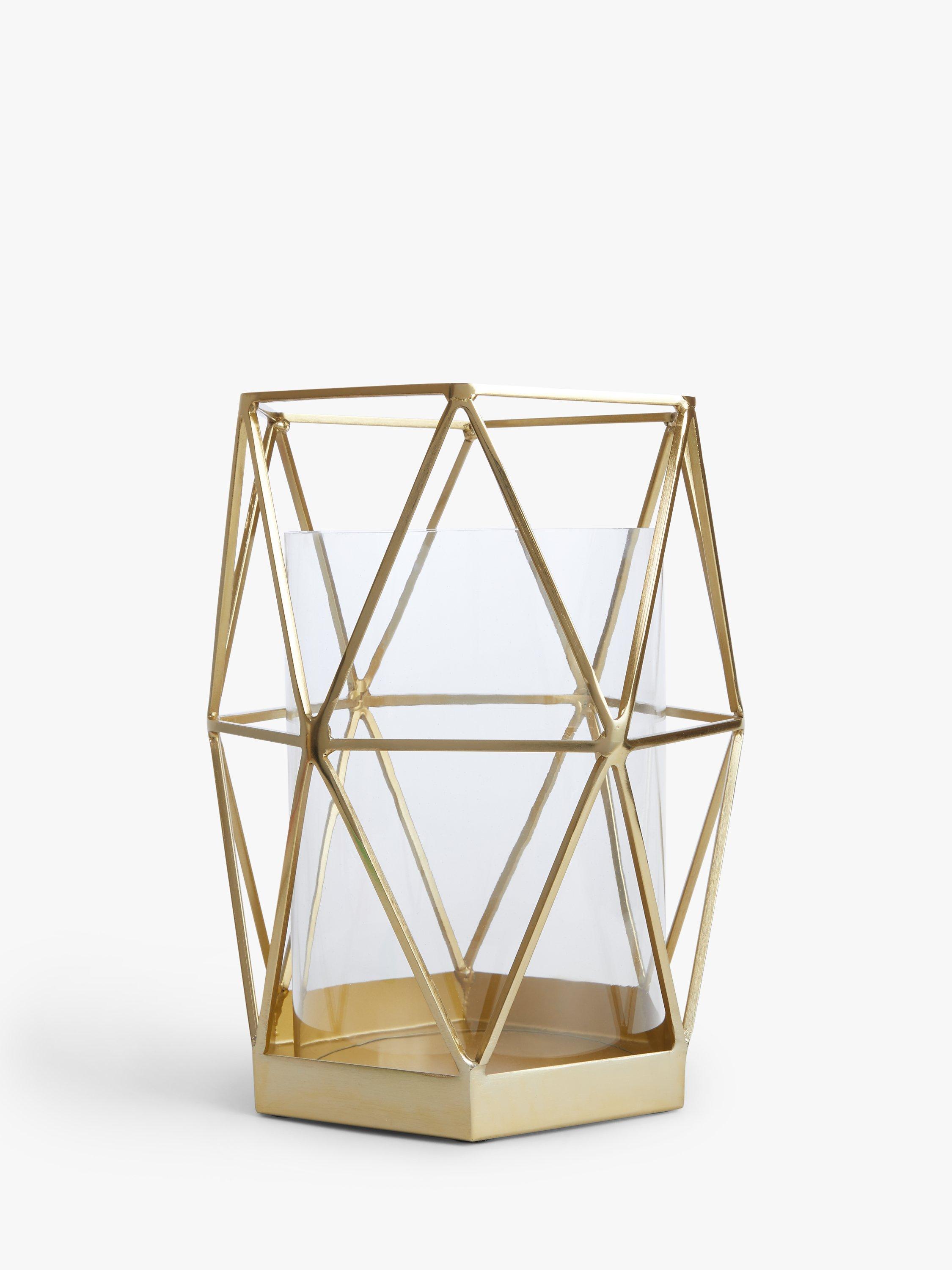 John Lewis Geo Hurricane Candle Holder, H24 cm