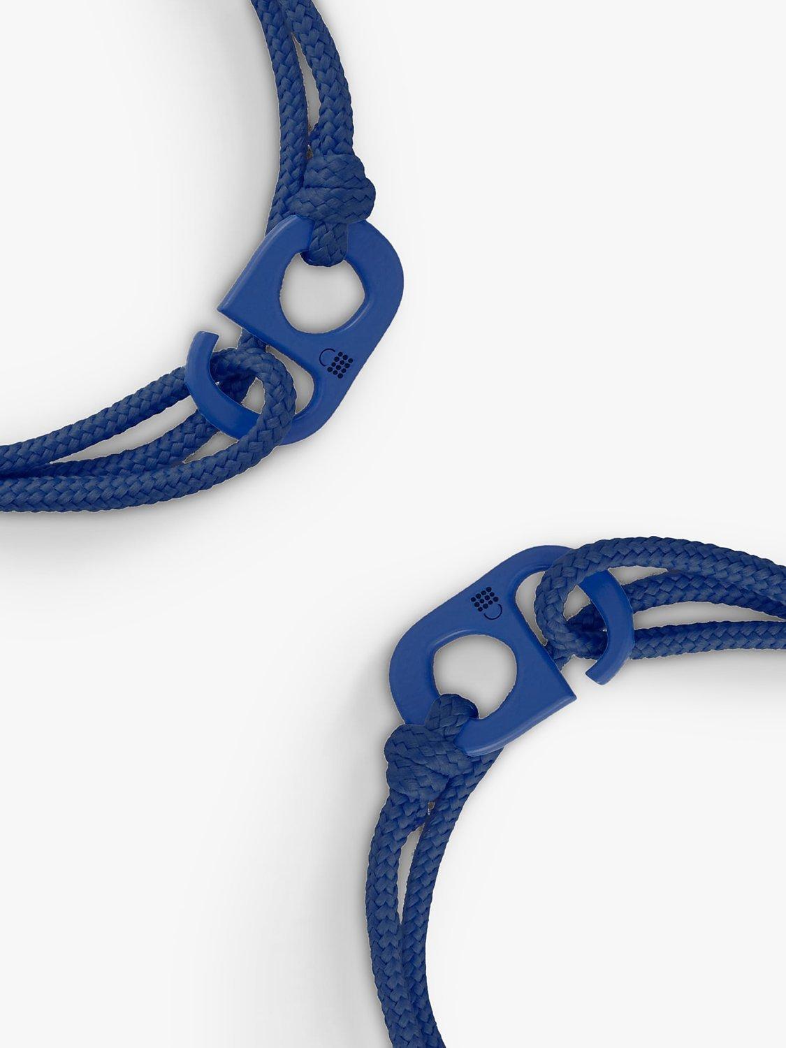 Product image 1 of 5, which shows #TOGETHERBAND UN Goal 17 - Partnerships For The Goals Recycled Plastic Classic Bracelet, Pack of 2, Navy