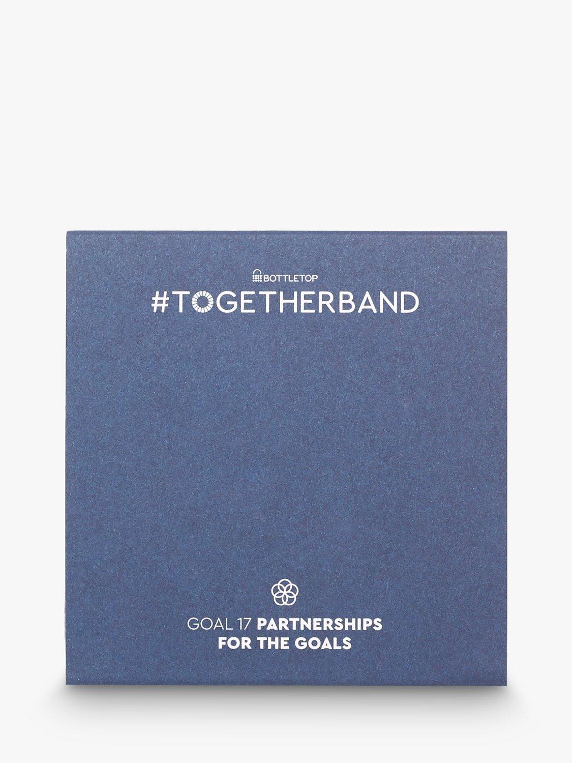 Product image 3 of 5, which shows #TOGETHERBAND UN Goal 17 - Partnerships For The Goals Recycled Plastic Classic Bracelet, Pack of 2, Navy
