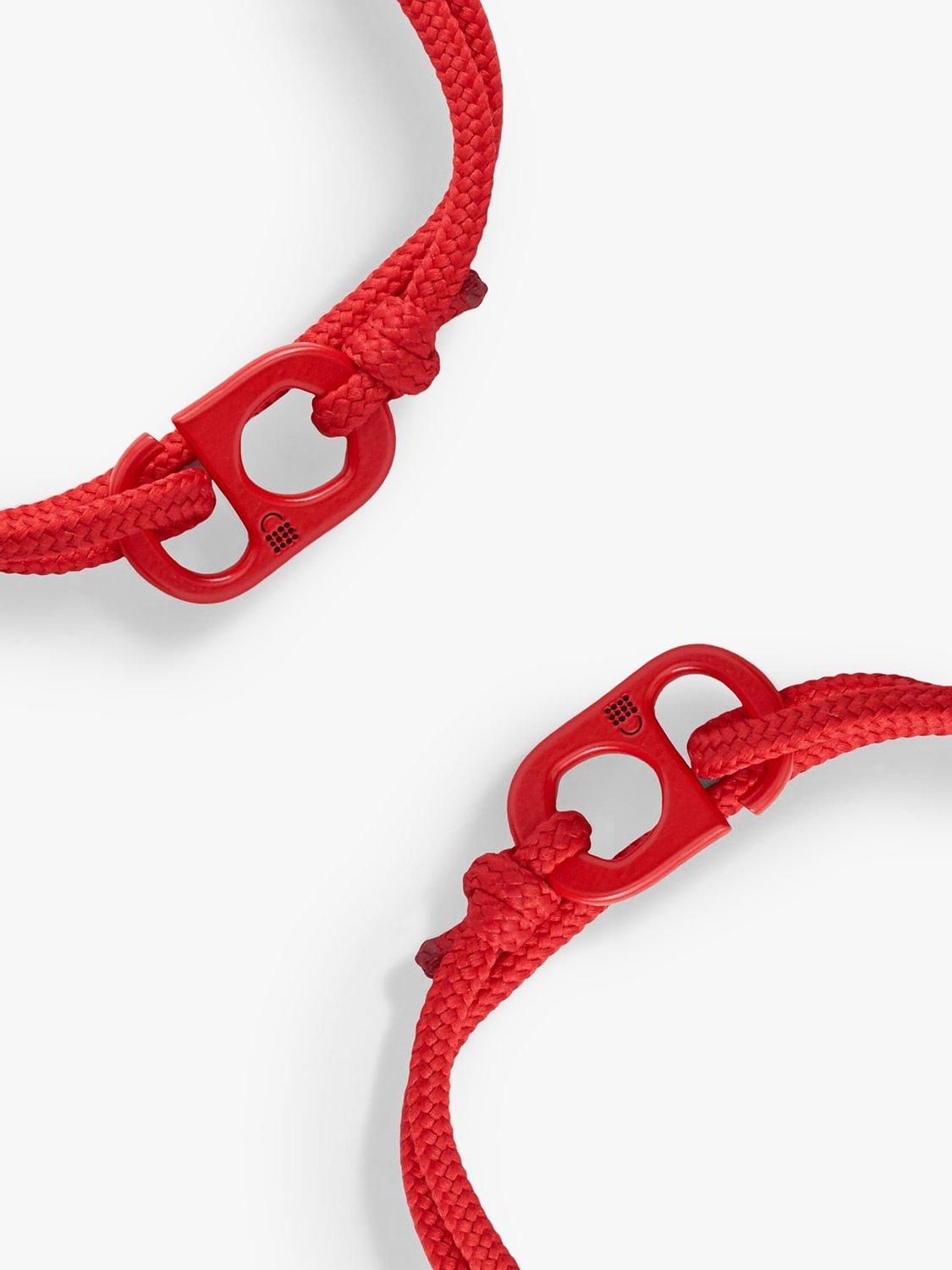 #TOGETHERBAND UN Goal 1 - No Poverty Recycled Plastic Classic Bracelet, Pack of 2, Red
