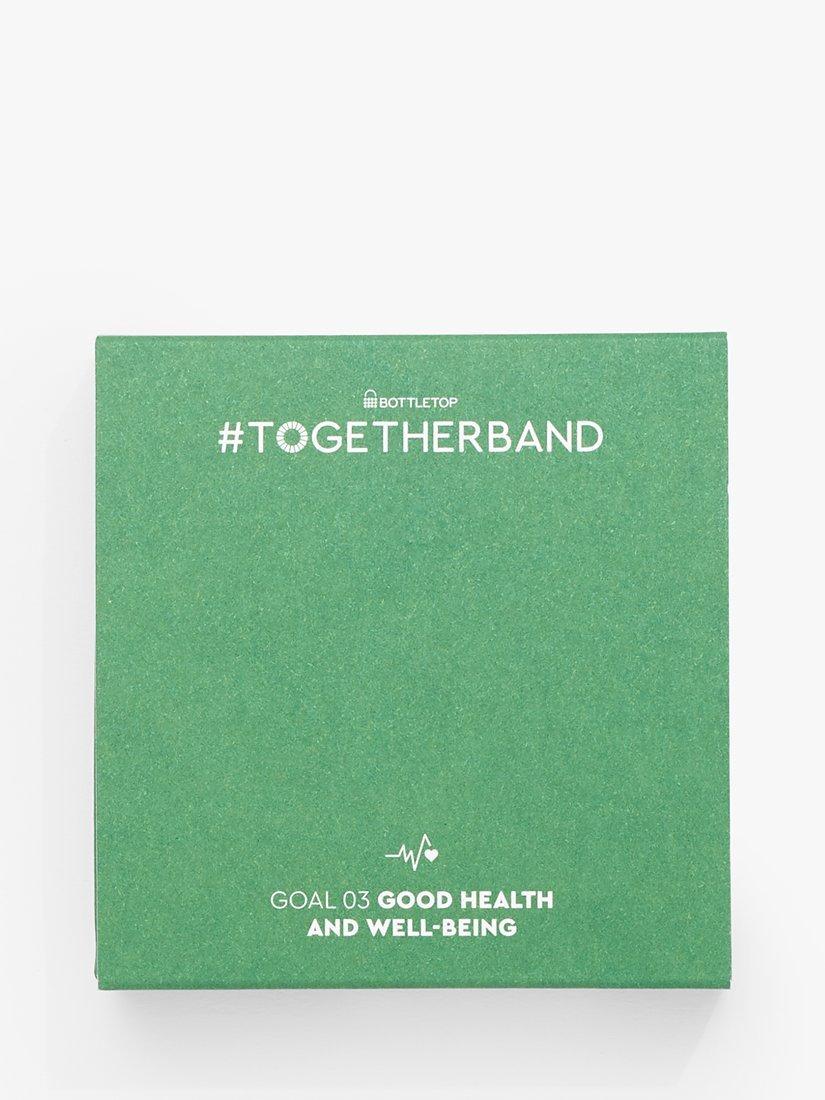 Product image 3 of 5, which shows #TOGETHERBAND UN Goal 3 - Good Health and Well-Being Recycled Plastic Classic Bracelet, Pack of 2, Green