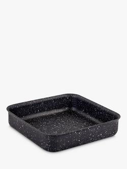 Eaziglide Neverstick Non-Stick Aluminium Square Brownie Tin, 20cm, Black