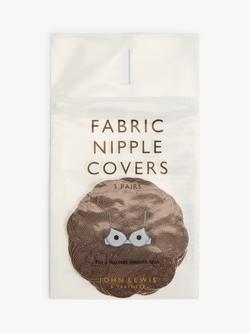 John Lewis 3 Pack Fabric Nipple Covers - view 2, Dark Brown