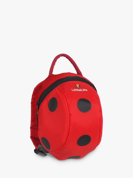LittleLife Ladybird Toddler Backpack, Red, Red