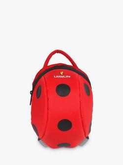 LittleLife Ladybird Toddler Backpack, Red - view 2, Red