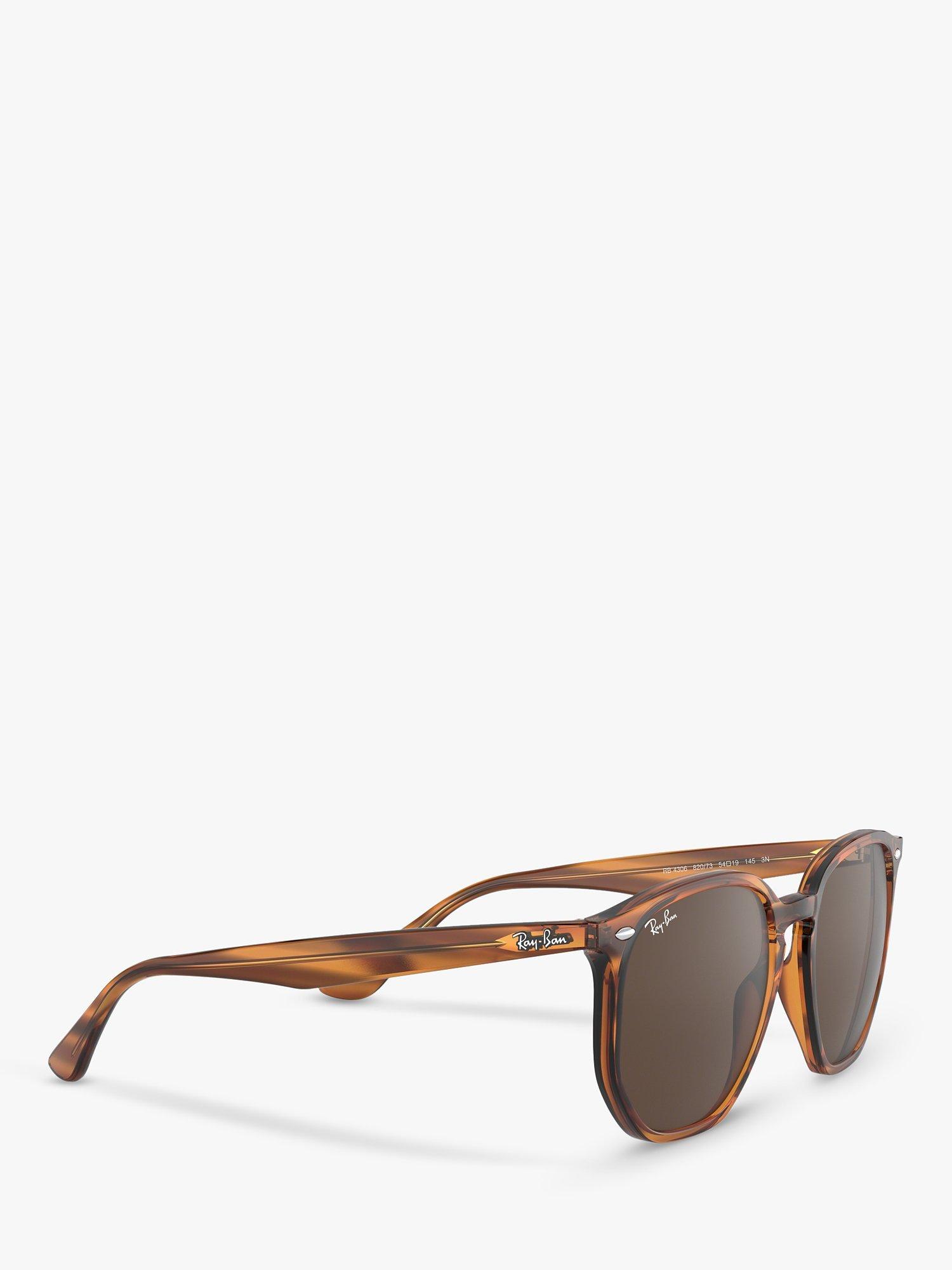 Ray-Ban RB4306 Unisex Oval Sunglasses, Havana/Brown