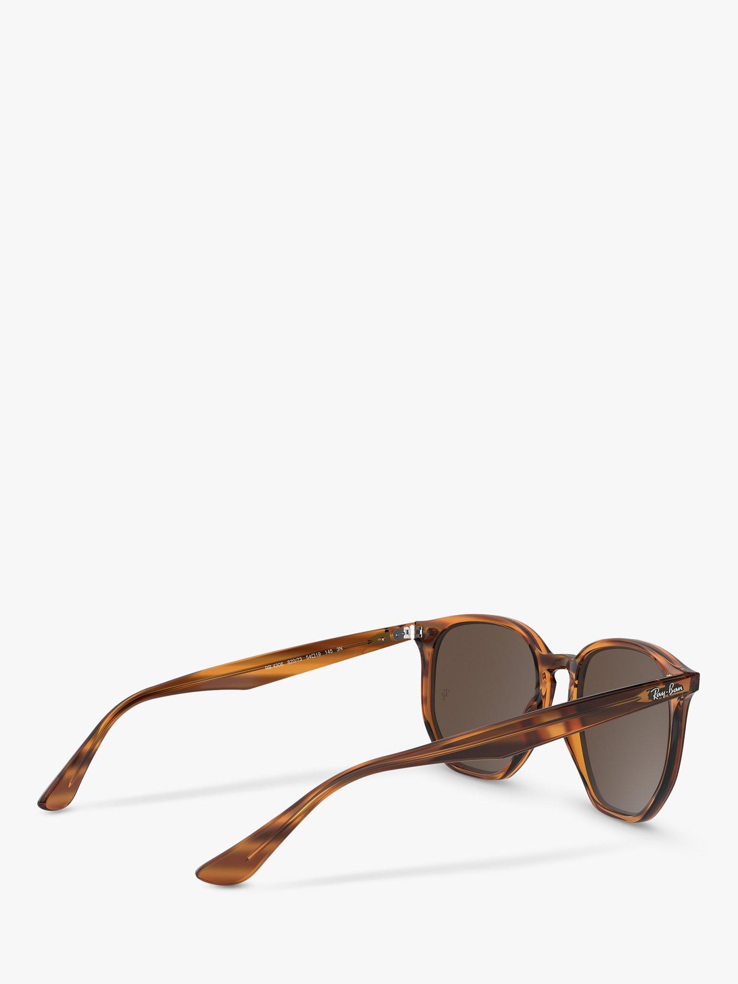 Ray-Ban RB4306 Unisex Oval Sunglasses, Havana/Brown