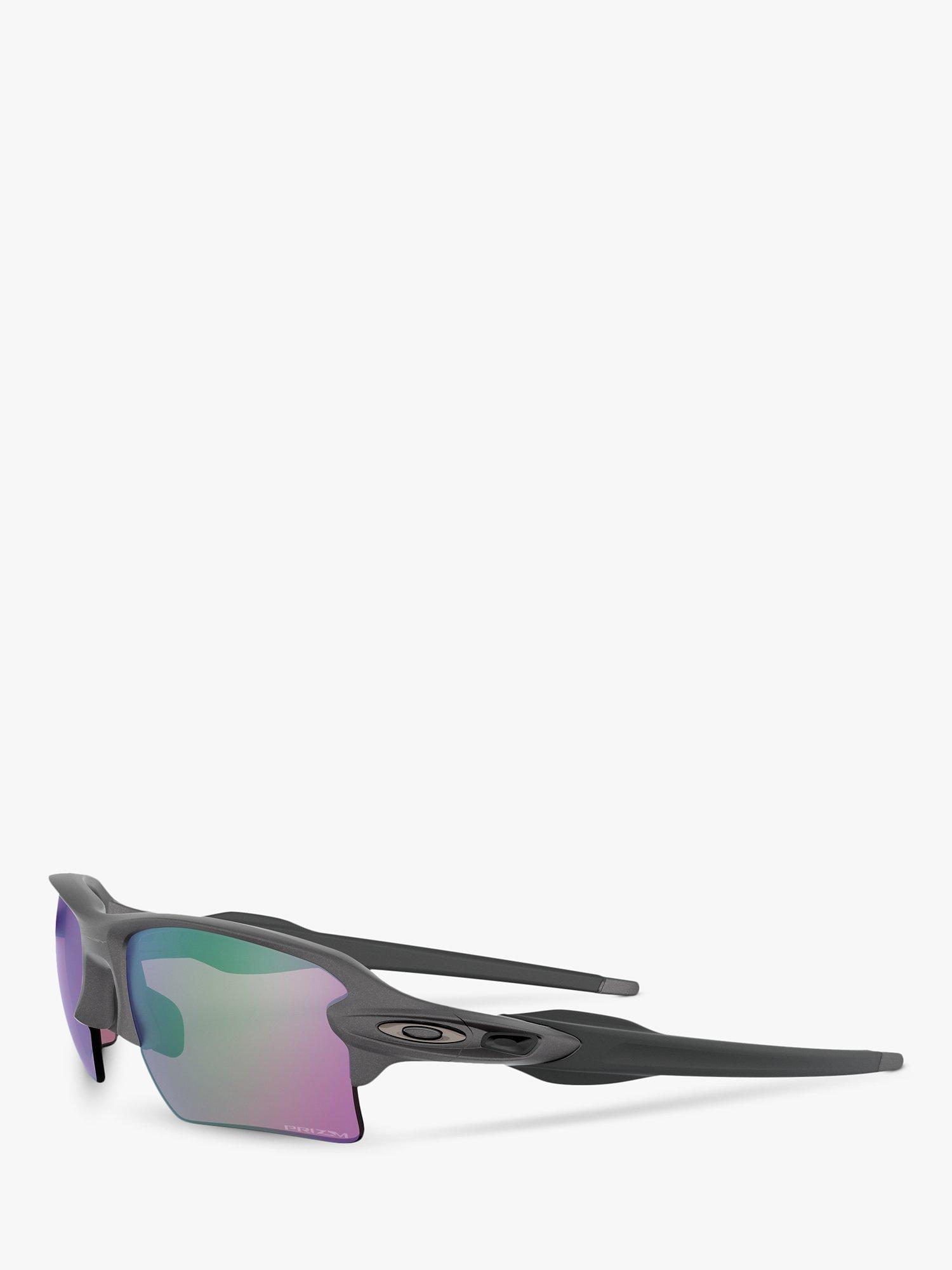 Product image 2 of 11, which shows Oakley OO9188 Men's FLAK 2.0 XL Prizm Rectangular Sunglasses, Steel/Mirror Multi