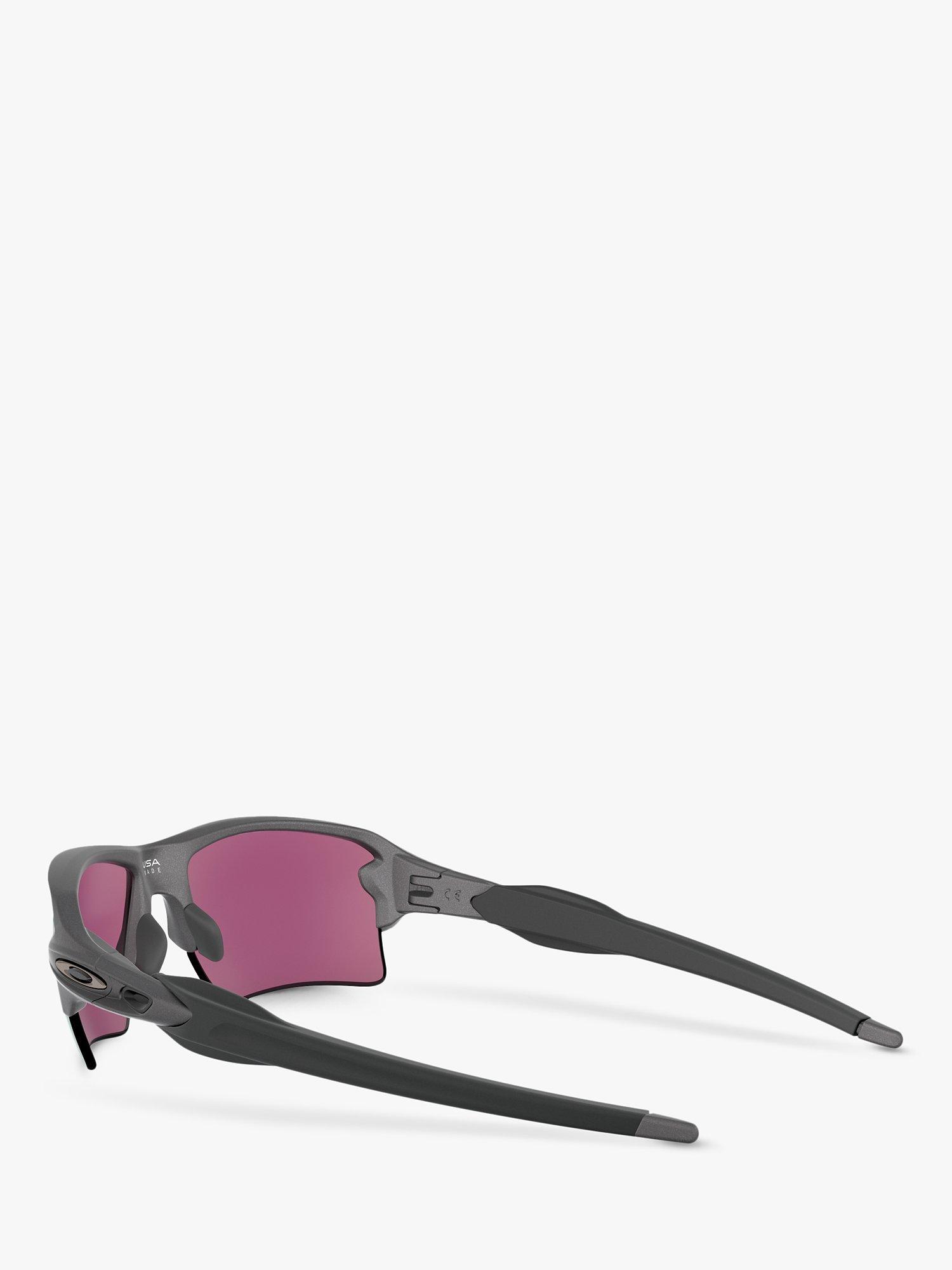 Product image 5 of 11, which shows Oakley OO9188 Men's FLAK 2.0 XL Prizm Rectangular Sunglasses, Steel/Mirror Multi