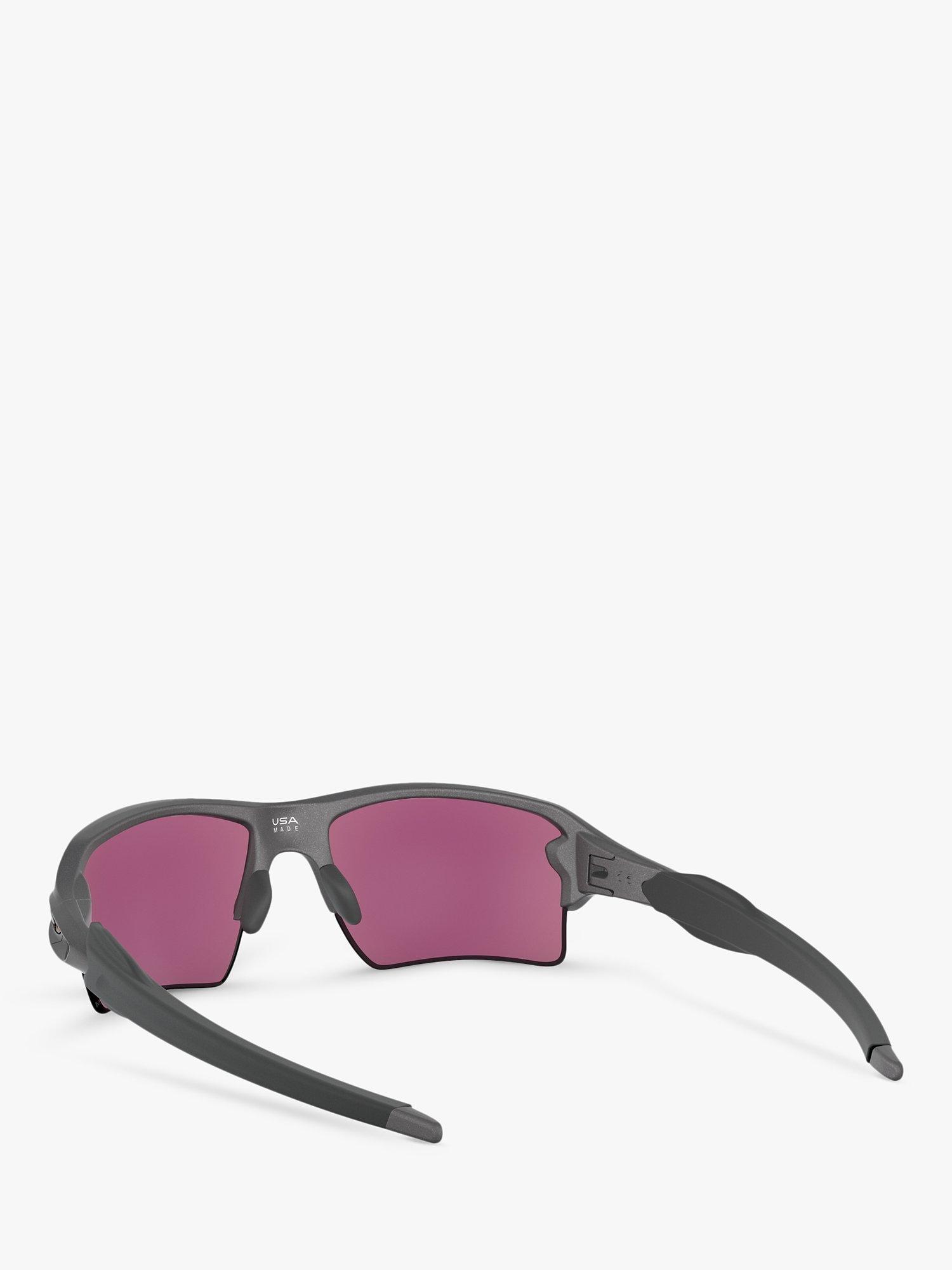 Product image 6 of 11, which shows Oakley OO9188 Men's FLAK 2.0 XL Prizm Rectangular Sunglasses, Steel/Mirror Multi