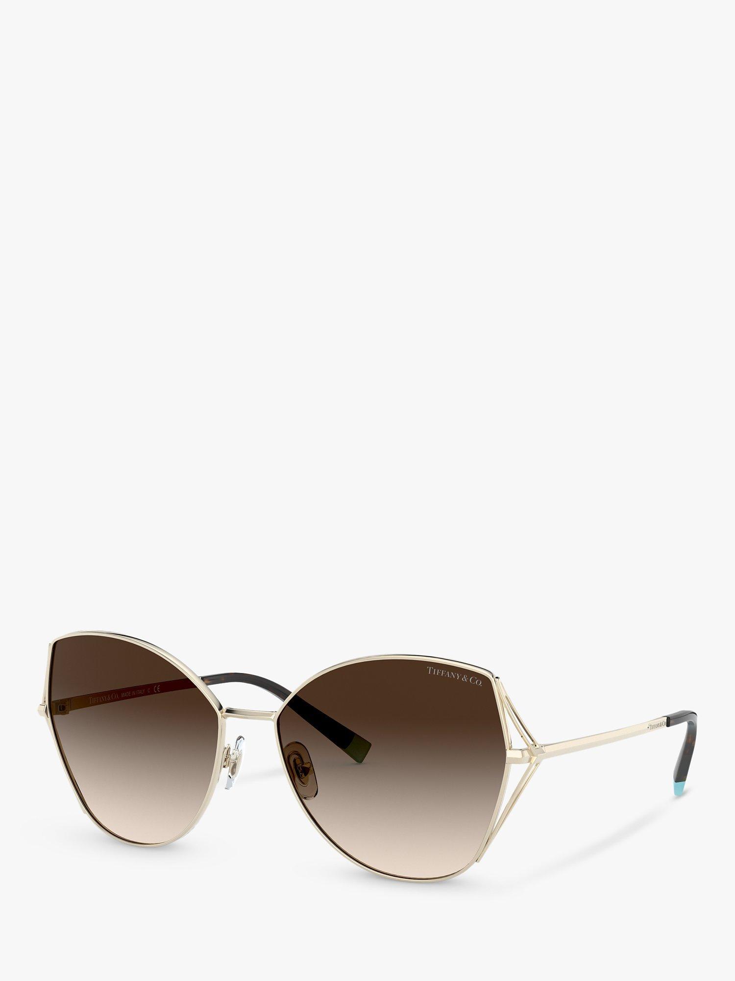 Tiffany & Co TF3072 Women's Butterfly Sunglasses, Gold/Brown Gradient