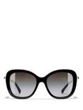 Chanel Square Sunglasses CH5339H, Black/Grey Gradient