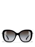 Chanel Square Sunglasses CH5339H, Black/Grey Gradient