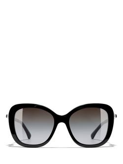 Chanel Square Sunglasses CH5339H, Black/Grey Gradient - view 2, Black/Grey Gradient