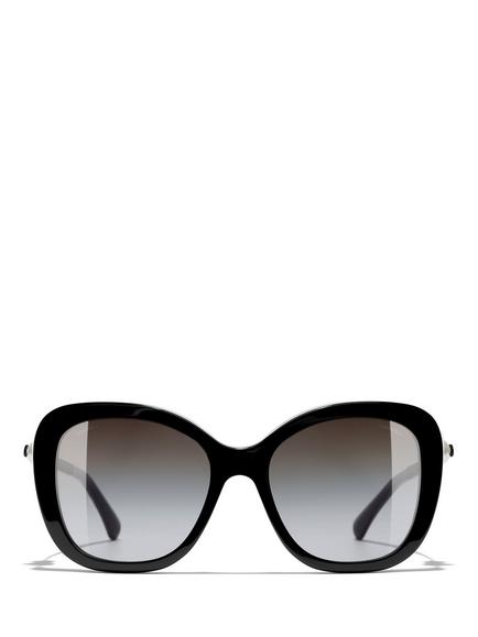 Chanel Square Sunglasses CH5339H, Black/Grey Gradient - view 2, Black/Grey Gradient