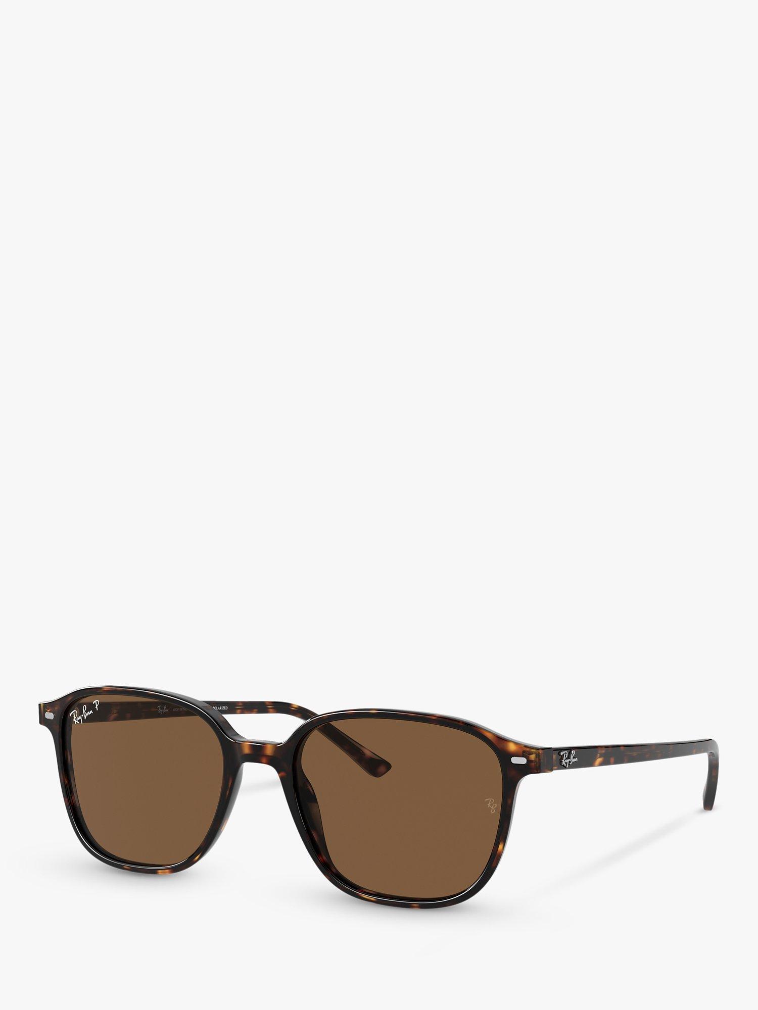 Product image 1 of 11, which shows Ray-Ban RB2193 Unisex Polarised Square Sunglasses, Havana/Brown