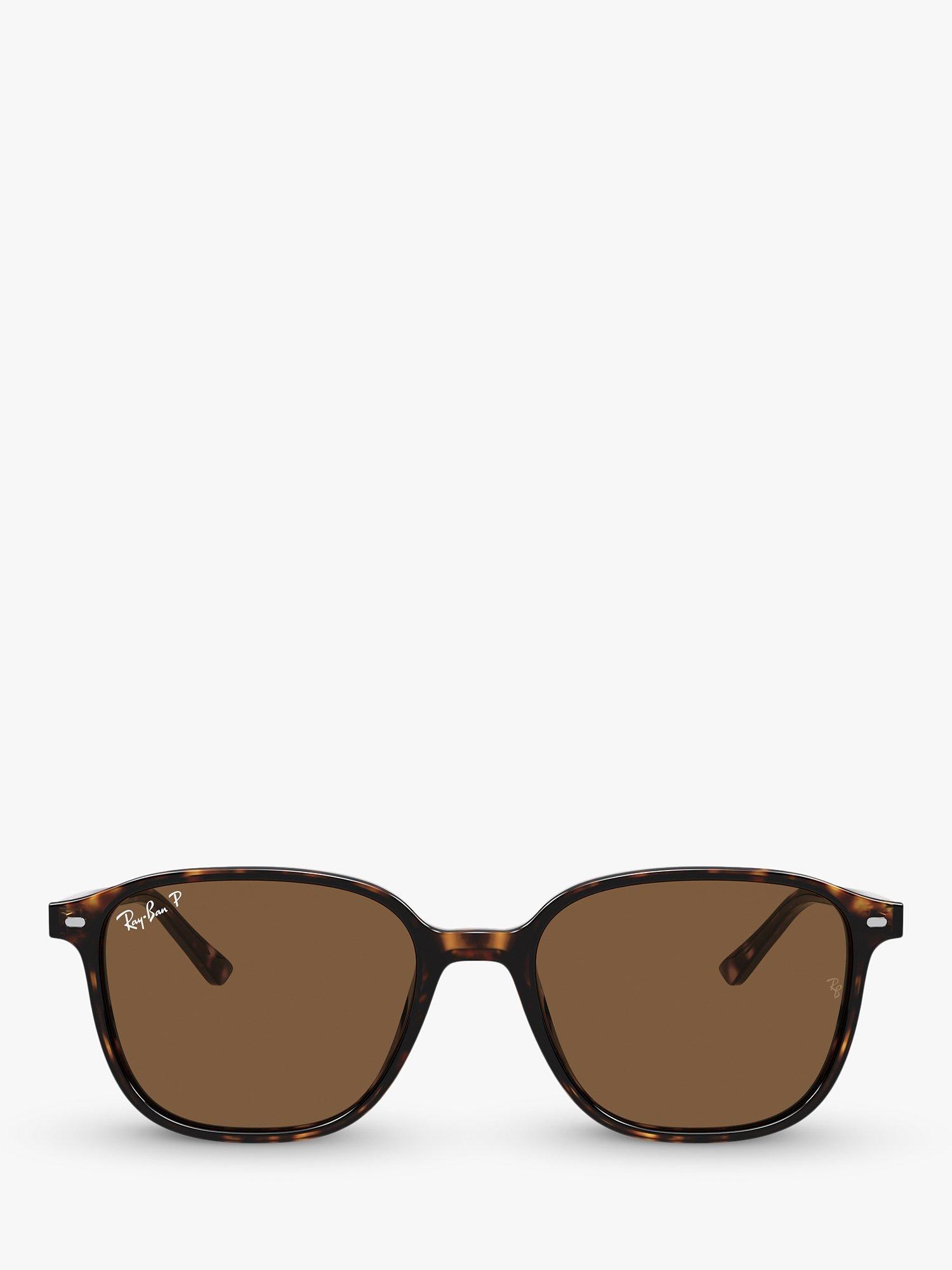 Product image 3 of 11, which shows Ray-Ban RB2193 Unisex Polarised Square Sunglasses, Havana/Brown