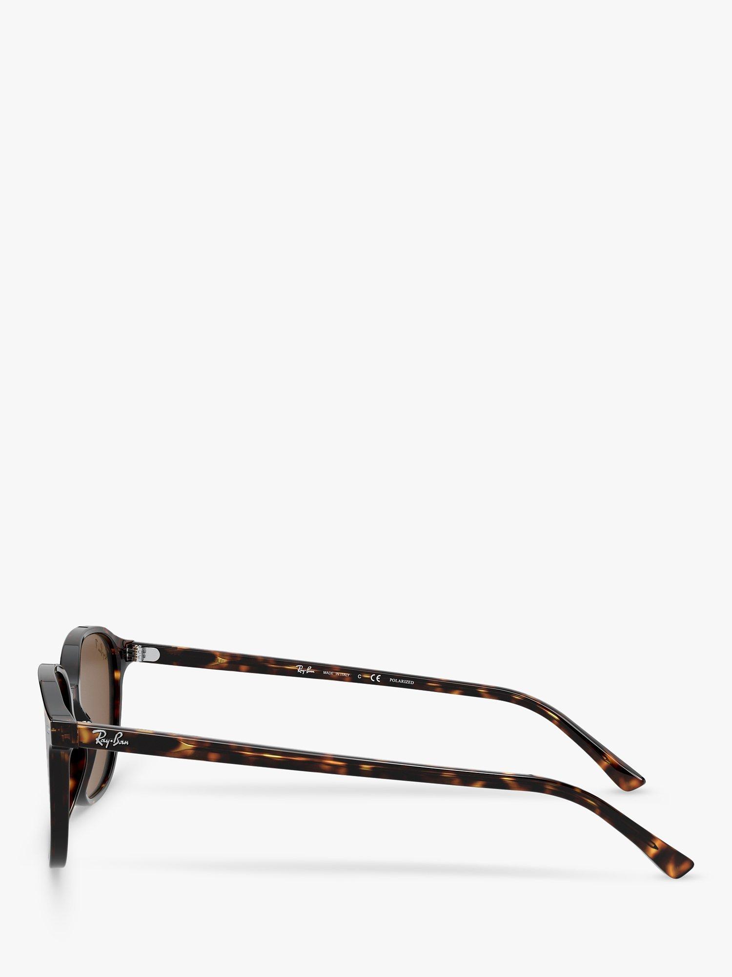 Product image 4 of 11, which shows Ray-Ban RB2193 Unisex Polarised Square Sunglasses, Havana/Brown