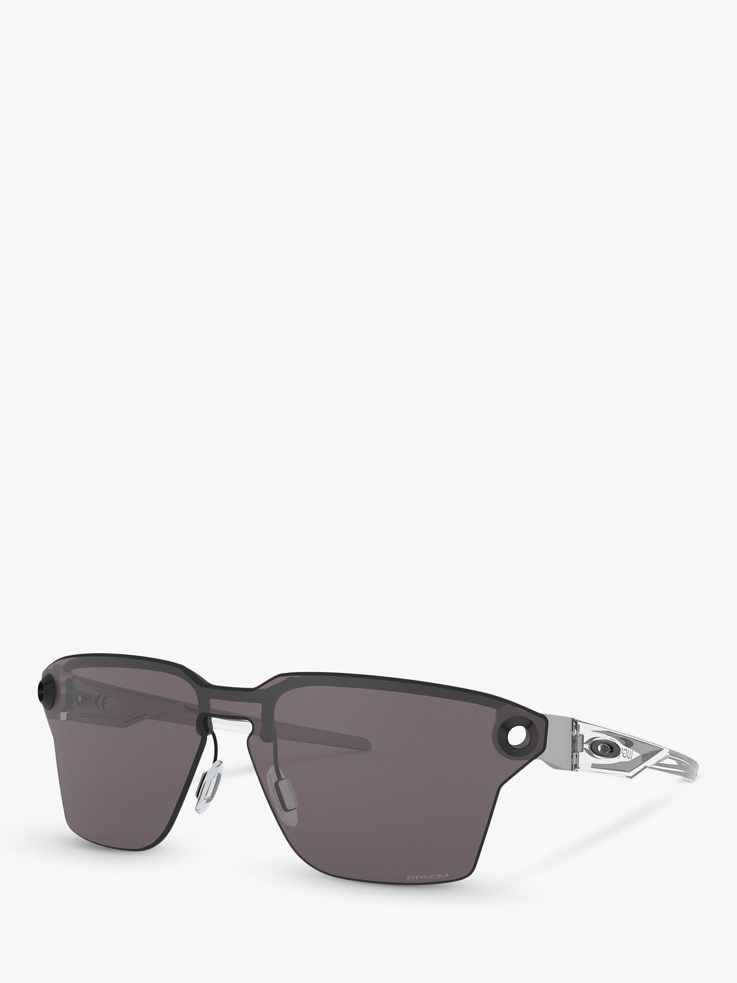 Oakley OO4139 Men's Lugplate Prizm Square Sunglasses, Satin Black/Grey