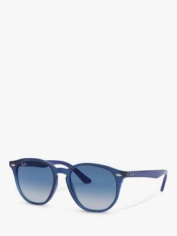 Ray-Ban Junior RJ9070S Unisex Oval Sunglasses, Transparent Blue/Blue Gradient, Transparent Blue/Blue Gradient