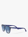 Ray-Ban Junior RJ9070S Unisex Oval Sunglasses, Transparent Blue/Blue Gradient