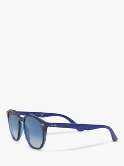 Ray-Ban Junior RJ9070S Unisex Oval Sunglasses, Transparent Blue/Blue Gradient - view 2, Transparent Blue/Blue Gradient