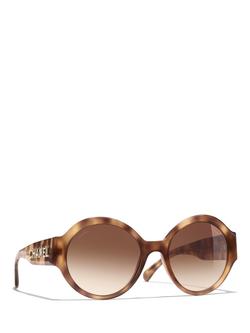 CHANEL Oval Sunglasses CH5410 Havana/Brown Gradient, Havana/Brown Gradient