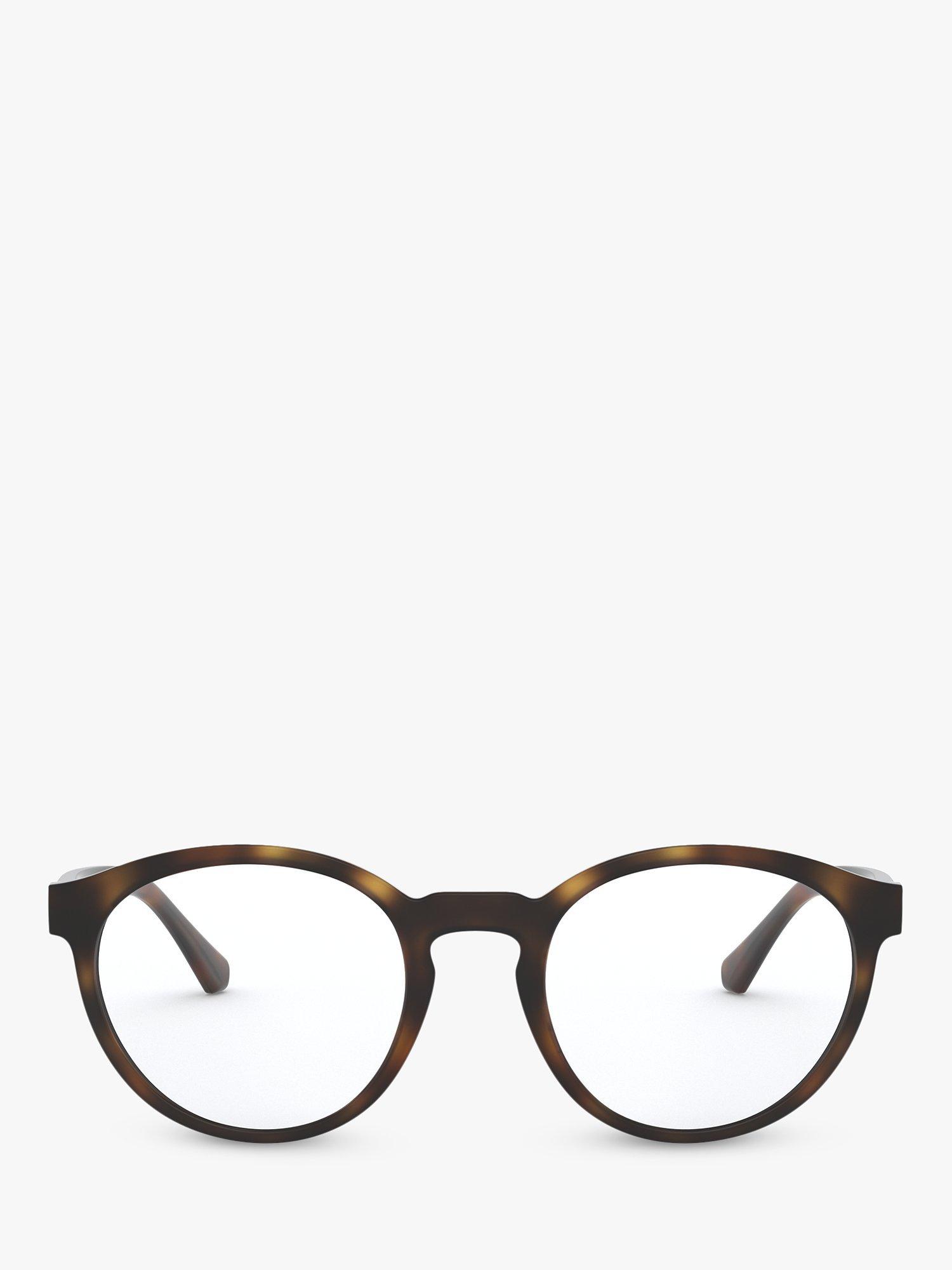 Product image 3 of 11, which shows Emporio Armani EA4152 Men's Oval Sunglasses, Matte Havana/Clear