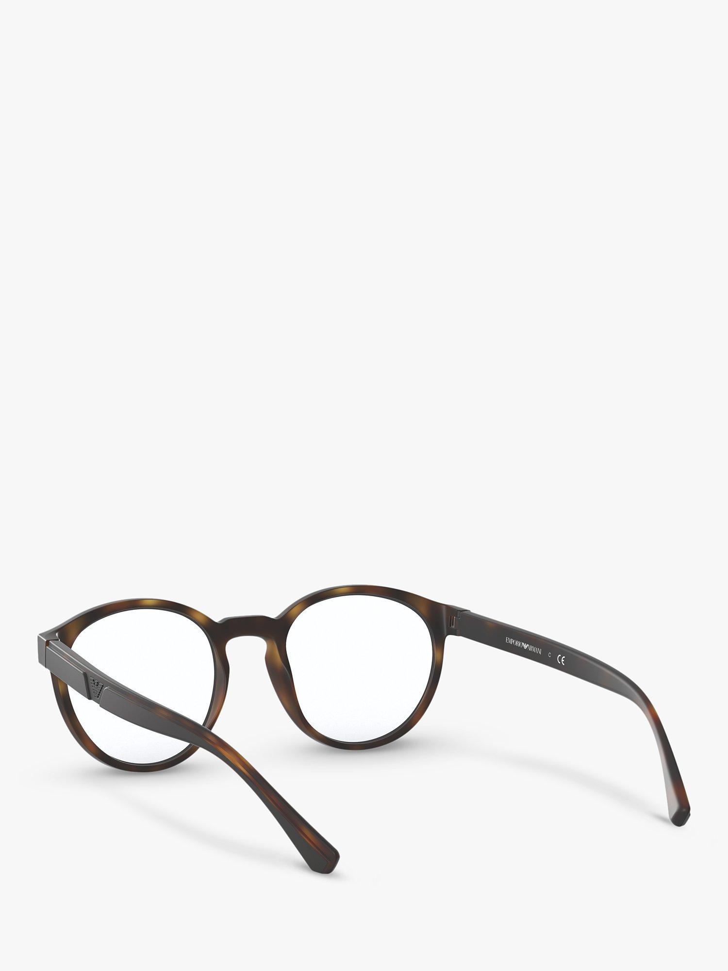 Product image 6 of 11, which shows Emporio Armani EA4152 Men's Oval Sunglasses, Matte Havana/Clear